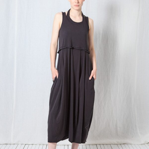 avaleigh Cotton Jersey Balloon Dress – Double Tank Style