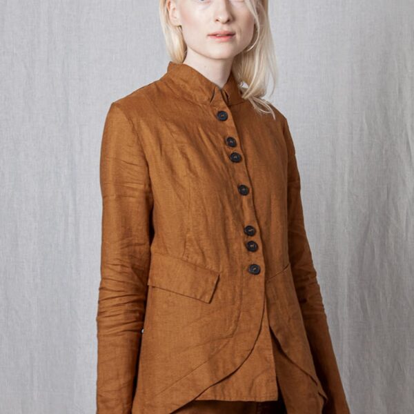 avaleigh Fitted Linen Penguin Jacket – Tailored Lightweight Outerwear