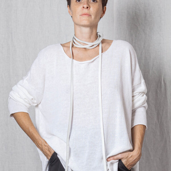 avaleigh Linen Cotton Oversize Pullover – Lightweight Knit Sweater