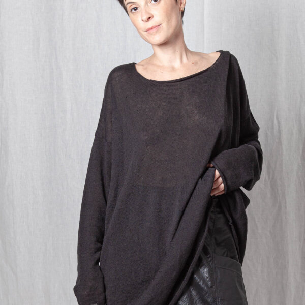 avaleigh Linen Cotton Knit Oversize Pullover – Lightweight Cozy Sweater